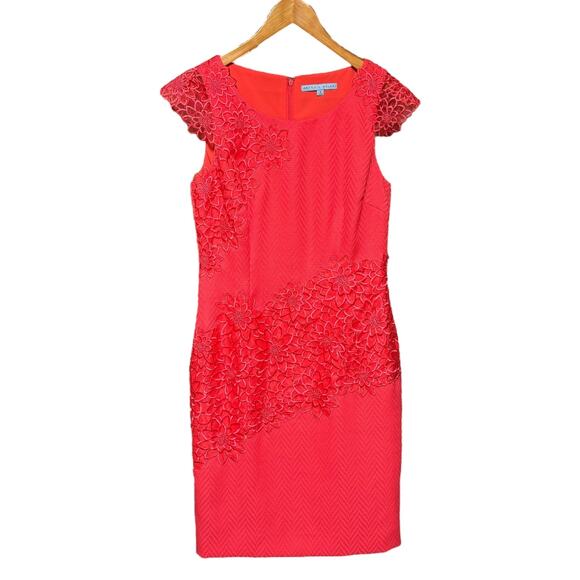 Antonio Milani Cap Sleeve Floral Dress Pink 4 - Picture 1 of 3